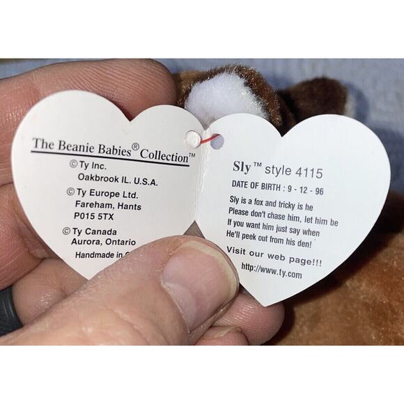 Ty Beanie Sly the Fox No Red Stamp in Tush Tag 1996 PVC Pellets‎ - Picture 7 of 8